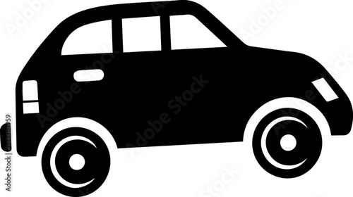 Flipped Car Accident and no car  Icon with Smoke on White Background
