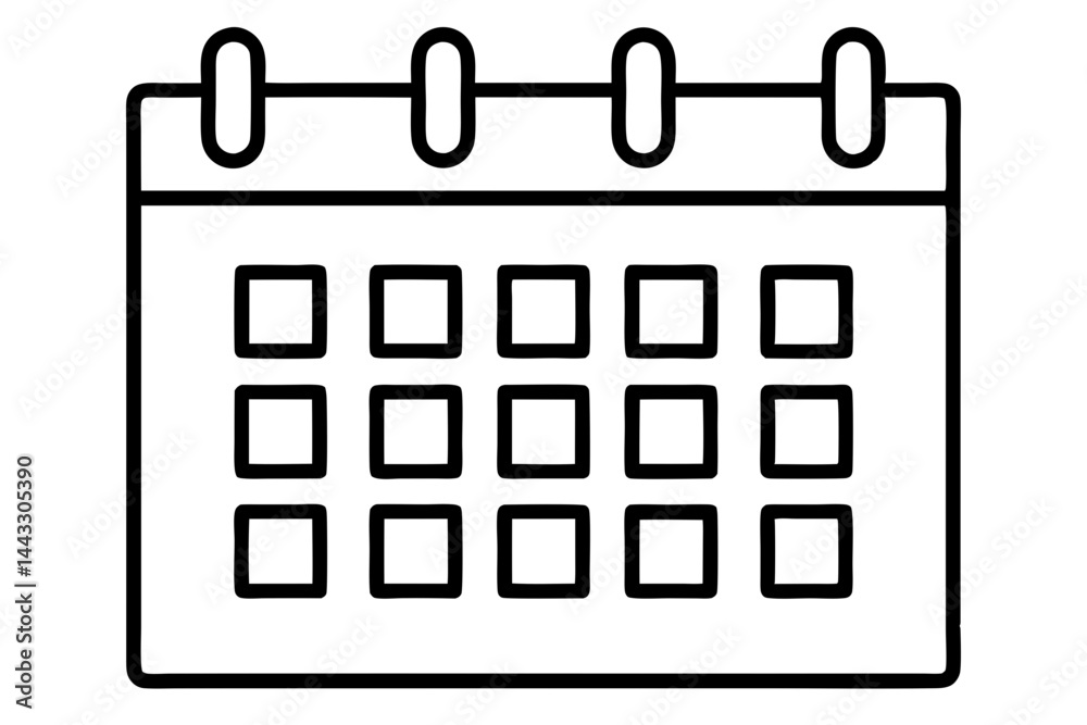Calendar Line Icon - Date and Event Planning Symbol
Calendar Line Icon - Date and Event Planning Symbol