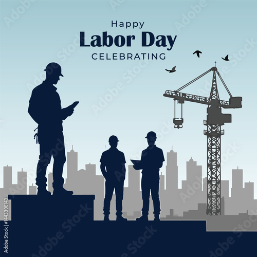 1st may happy labour day celebrating workers design. Happy labour day concept poster. Vector Illustration 