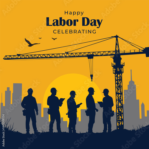 1st may happy labour day celebrating workers design. Happy labour day concept poster. Vector Illustration 