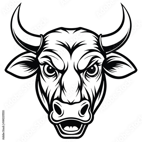 Angry Bull Head Graphic