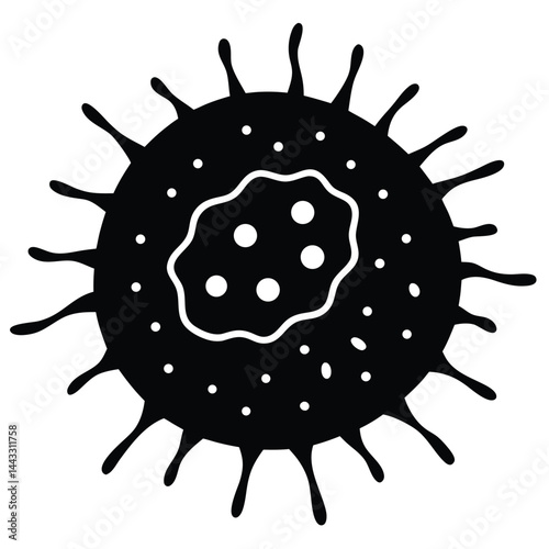 isolated biology cell illustration on white background 