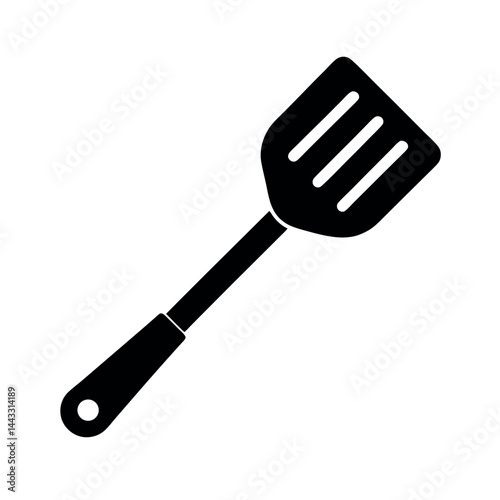 black vector silhouette kitchen spatula