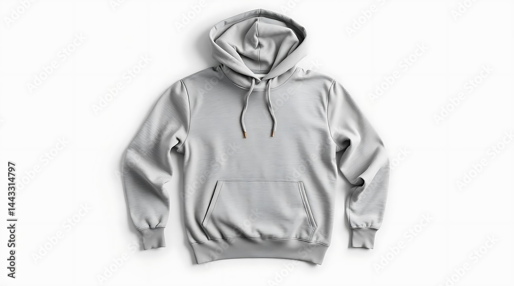 Blank Grey Hoodie Mockup Isolated on White Background Blank Grey Hoodie Mockup Isolated on White Background