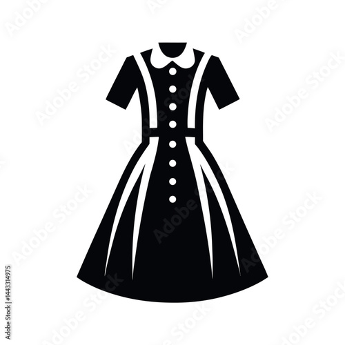 black vector silhouette mayoral dress