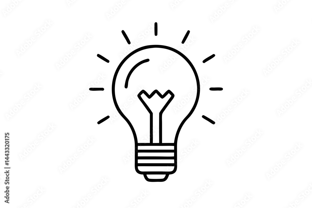 Light Bulb Line Icon – Idea and Innovation Symbol in Minimal Vector Style
Light Bulb Line Icon – Idea and Innovation Symbol in Minimal Vector Style