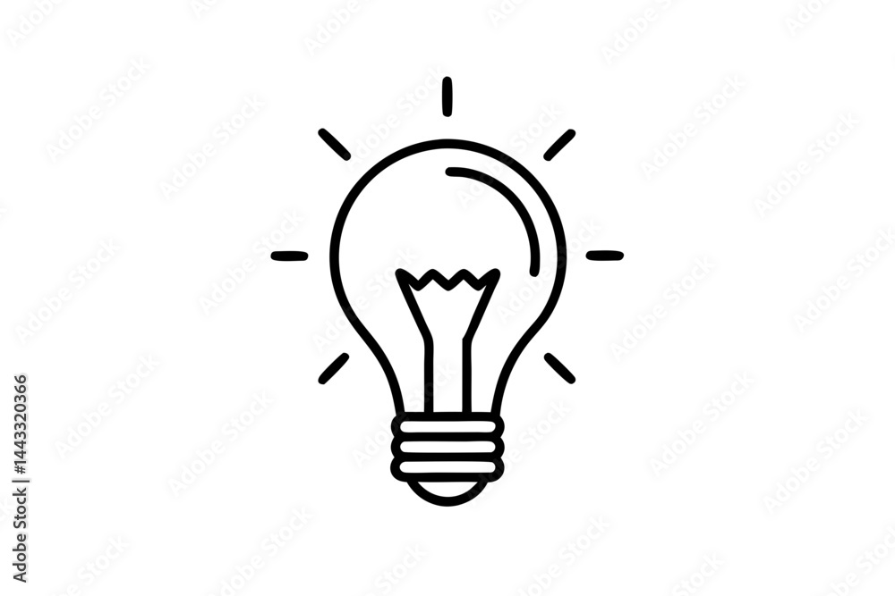 Light Bulb Line Icon – Idea and Innovation Symbol in Minimal Vector Style
Light Bulb Line Icon – Idea and Innovation Symbol in Minimal Vector Style