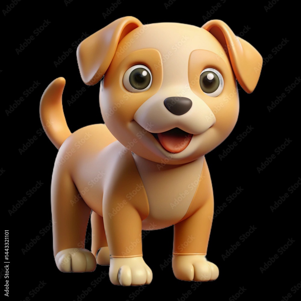 Premium animal dog icon 3d rendering on isolated white background Premium animal dog icon 3d rendering on isolated white background