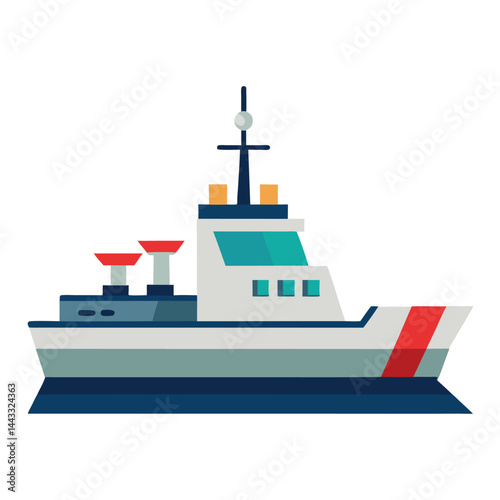 Frigate  icon isolated on white background