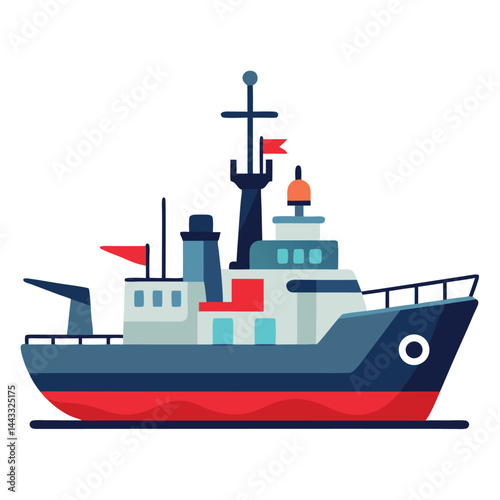 Frigate  icon isolated on white background