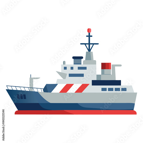 Frigate  icon isolated on white background