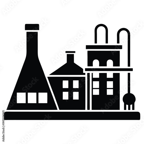 isolated chemical plant laboratory on white background 