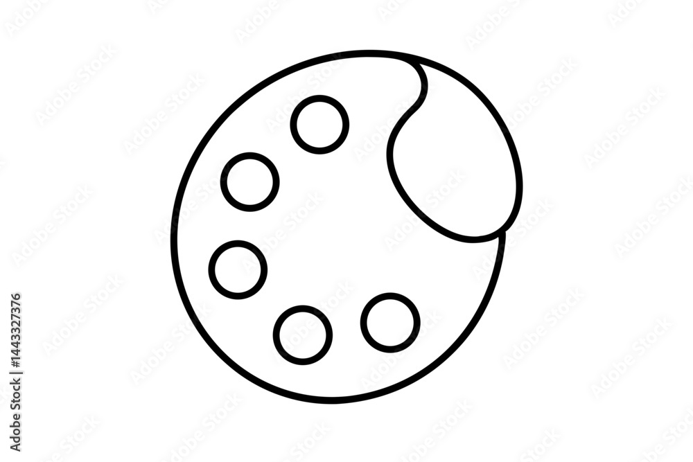 Paint Palette Line Icon – Vector Art and Creativity Symbol in Outline Style
Paint Palette Line Icon – Vector Art and Creativity Symbol in Outline Style