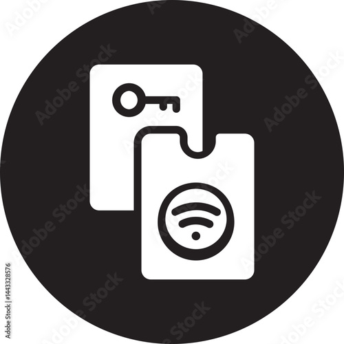 key card glyph icon