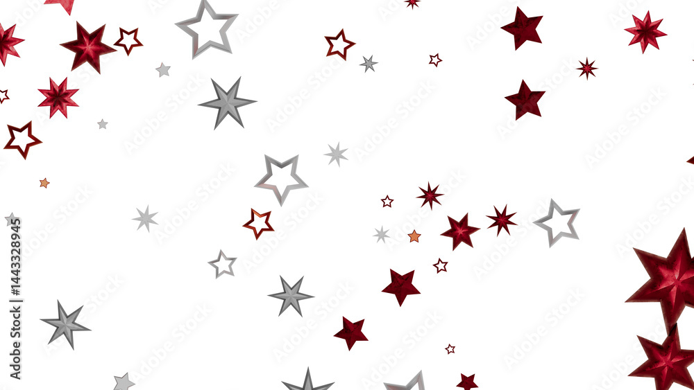 Festive background with scattered red and silver stars. Perfect for holidays, celebrations, and more. Festive background with scattered red and silver stars. Perfect for holidays, celebrations, and more.