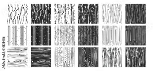 Wood Plank Texture Background Isolated on Transparent. Smooth Grain Pattern with Natural Oak Lines and Grunge Abstract Style