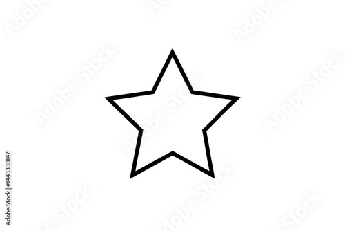 Star Icon – Minimalist Line Art Vector for Favorite and Rating Themes

