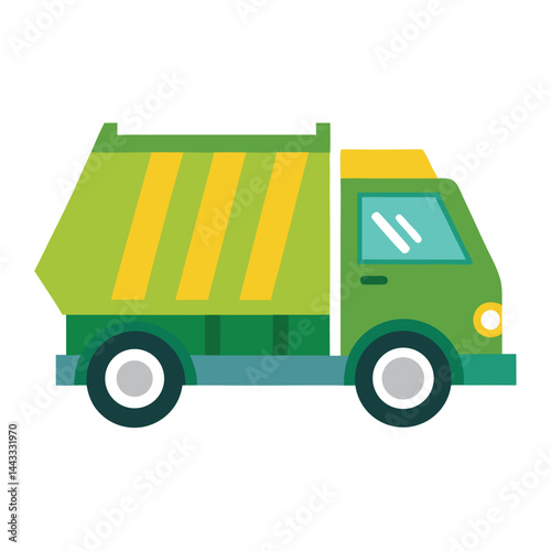 Garbage truck icon isolated on white background