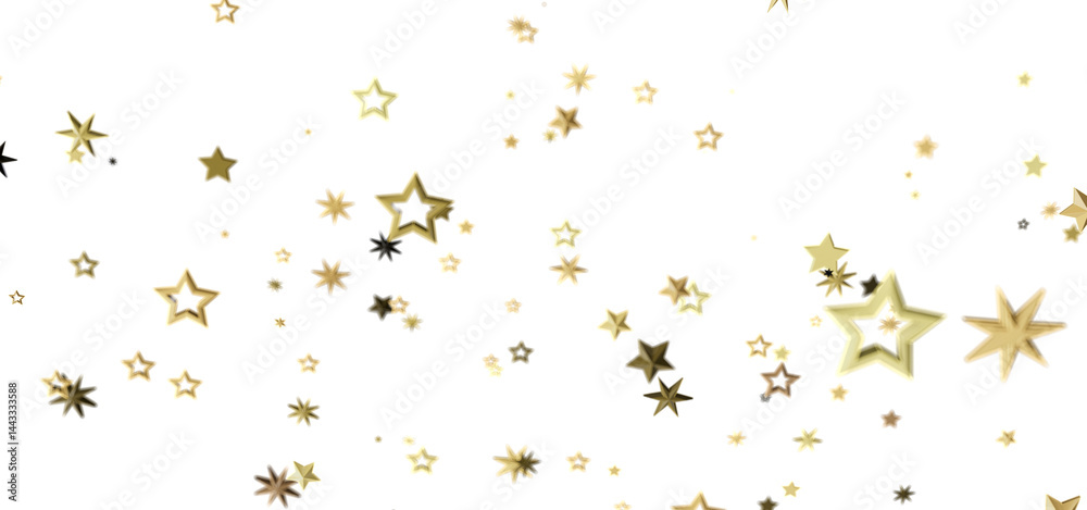 Obraz premium Elegant gold stars on white. Perfect for holidays, celebrations, and more!