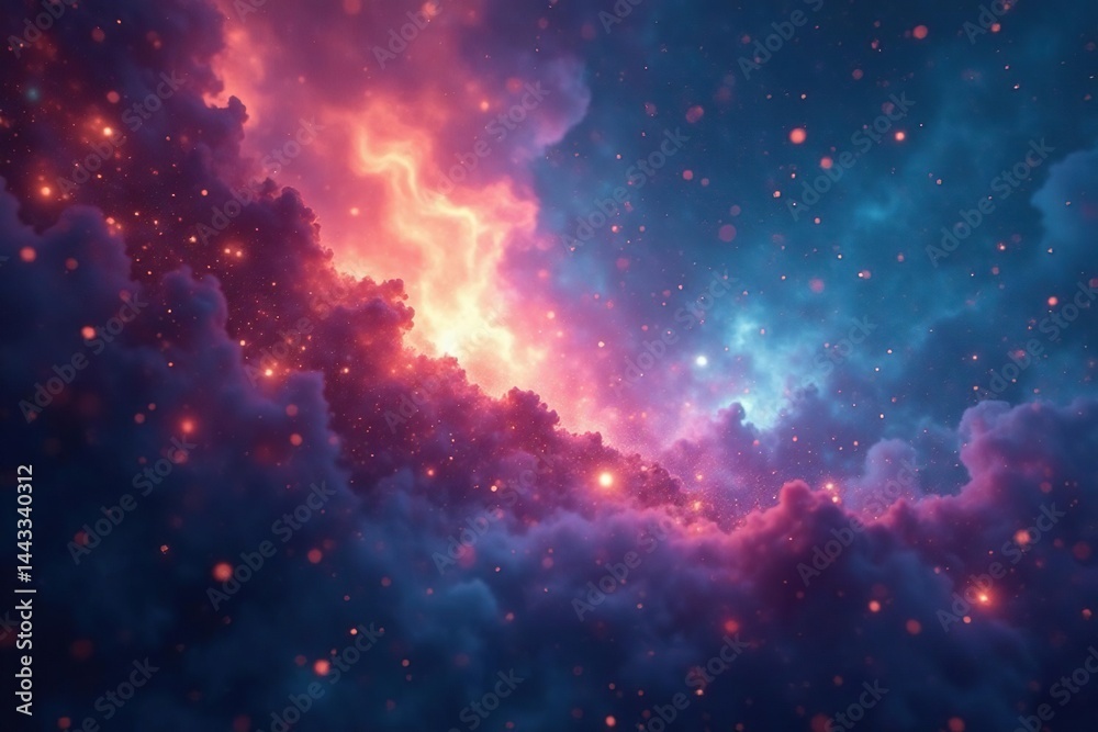 Fototapeta premium Abstract blurred cosmic texture Shimmering nebula, soft focus , texture, nebula, beautiful