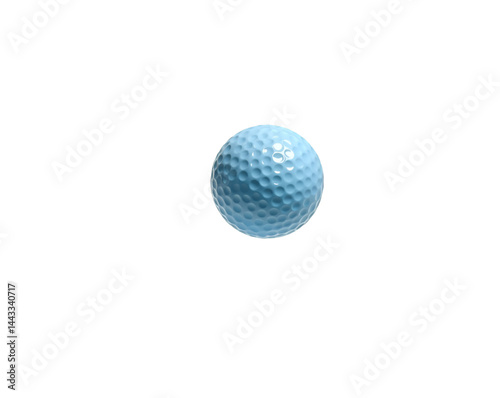 An Isolated Mini Golf Ball Levitation Represents Precision in Sports Equipment and a Symbolic Depiction of Achieving Perfection in Recreational Activities