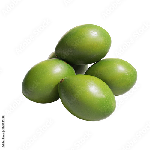 Wallpaper Mural Pile of freshly picked green mangoes under studio lighting showcasing vibrant colors Torontodigital.ca