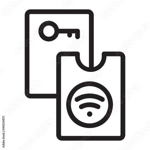 key card line icon