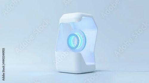 Futuristic Technology Background with Blue HUD Interface