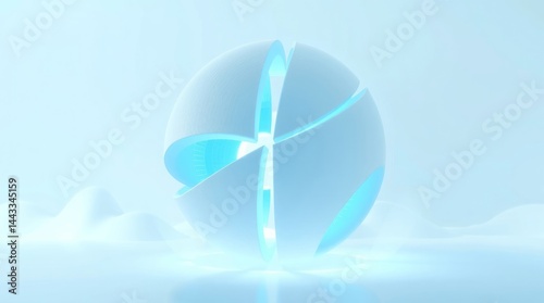 Futuristic Technology Background with Blue HUD Interface