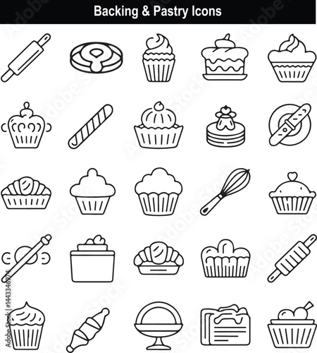 Collection of Baking and Pastry Icons