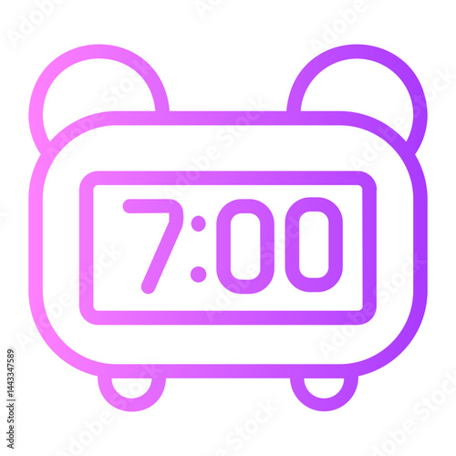 digital clock gradient icon