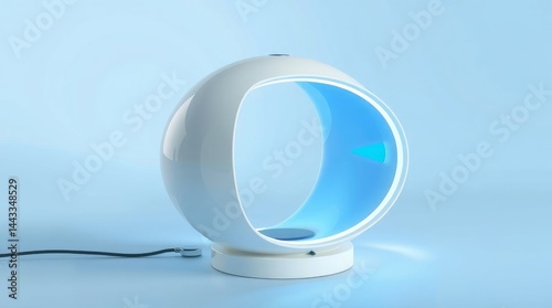 Futuristic Technology Background with Blue HUD Interface
