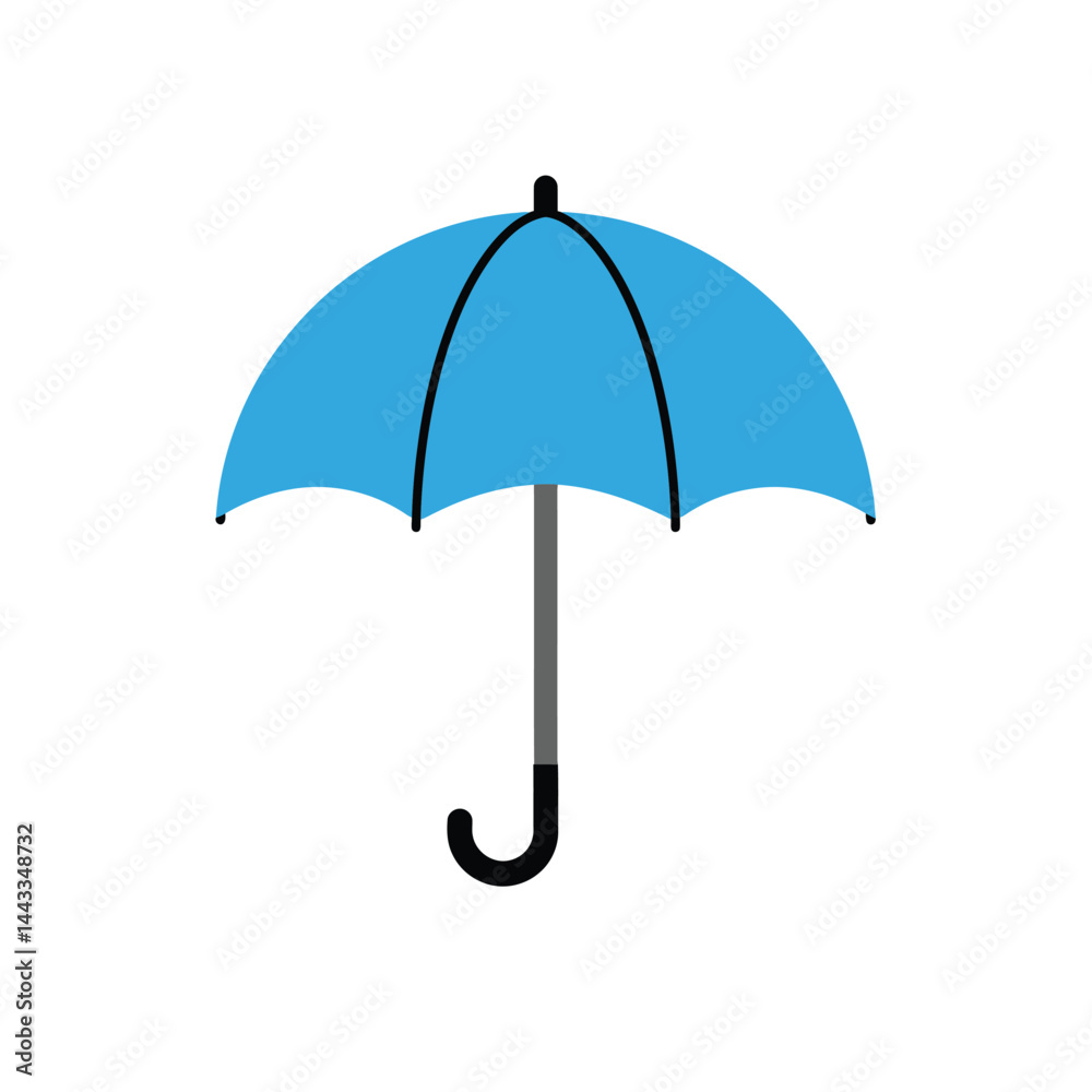 Waterproof umbrella icon set in flat style. Parasol vector illustration on isolated background Waterproof umbrella icon set in flat style. Parasol vector illustration on isolated background