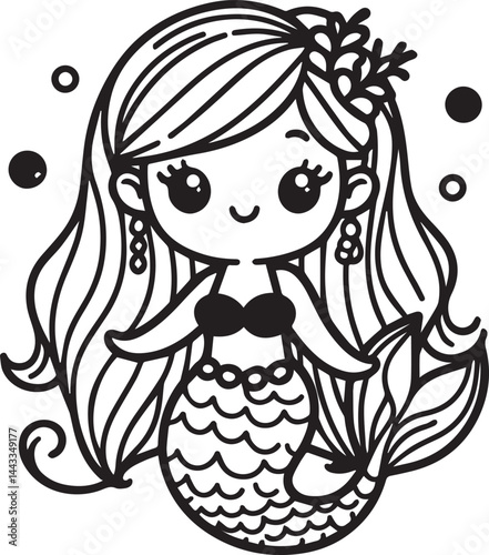 Black Mermaid SVG