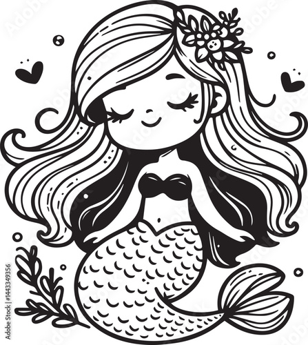 Black Mermaid SVG