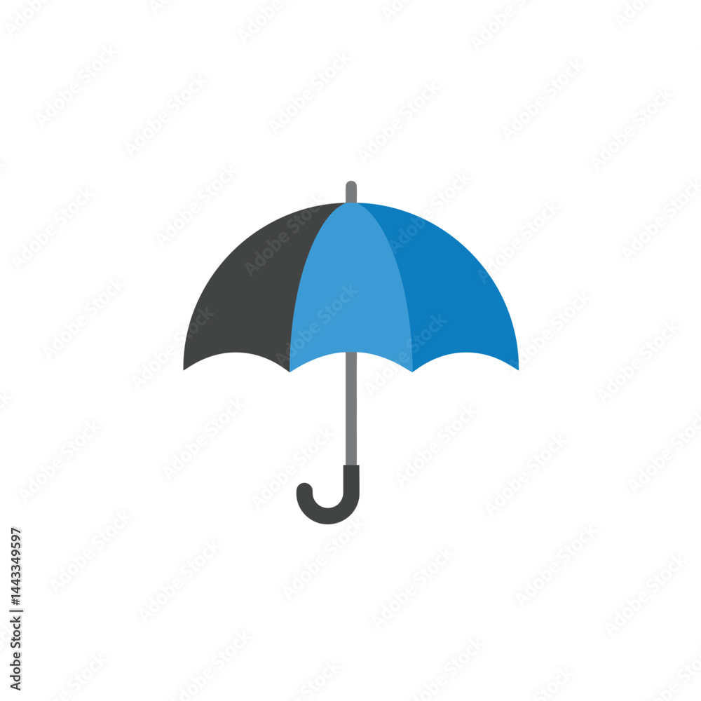 Waterproof umbrella icon set in flat style. Parasol vector illustration on isolated background Waterproof umbrella icon set in flat style. Parasol vector illustration on isolated background