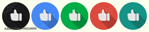 Color likes buttons. Like icon. Like button set
