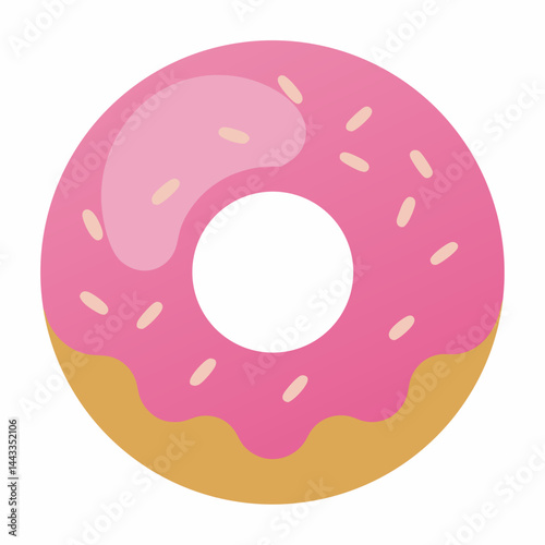 Pink Frosted Doughnut Icon   
 