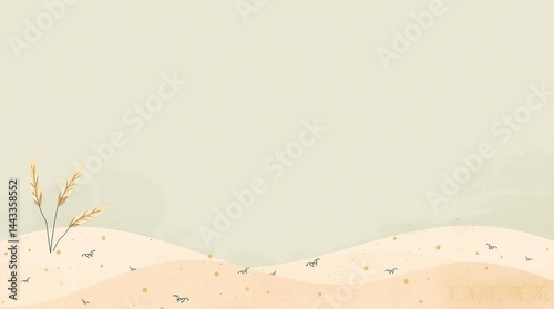 Minimalist Pastel Desert Landscape Backgrounds 