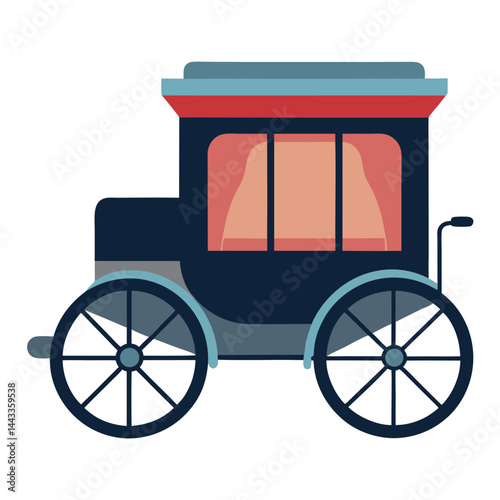 Hansom cab icon isolated on white background