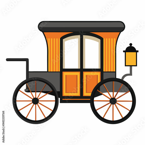 Hansom cab icon isolated on white background