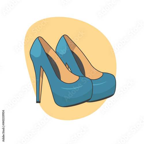 fashionable women shoe or high heel vector illustration