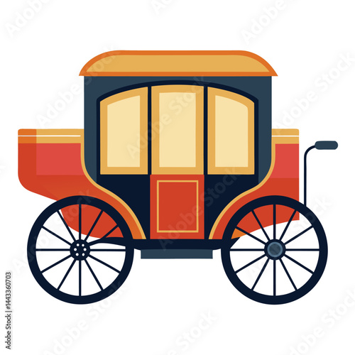 Hansom cab icon isolated on white background