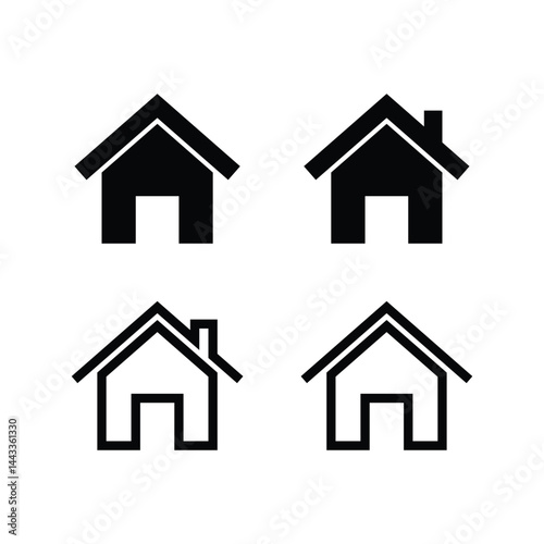 Home icon set collection vector design template
