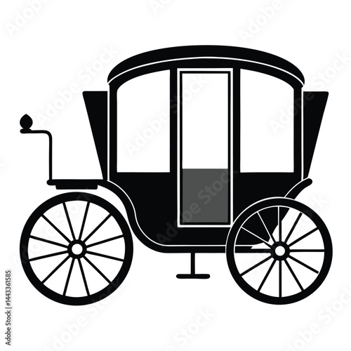 Hansom cab icon isolated on white background