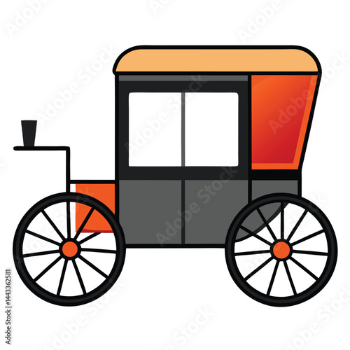 Hansom cab icon isolated on white background