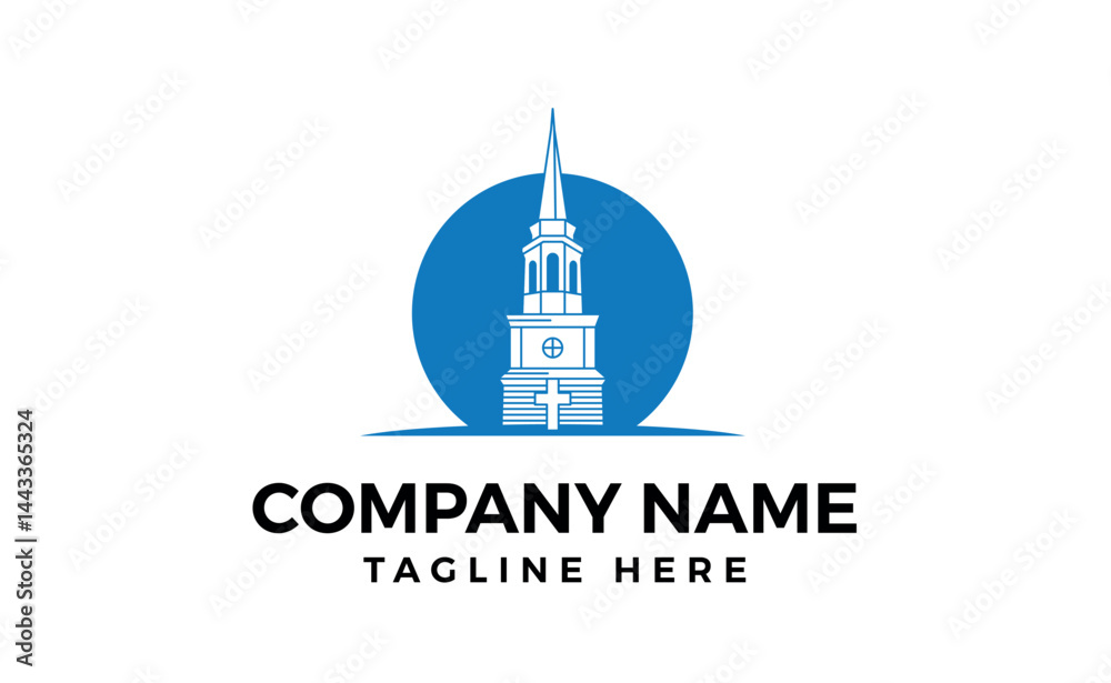 Fototapeta premium Church logo template. Religion logo design.