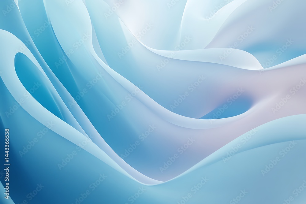 Obraz premium Abstract flowing blue gradient with smooth lighting transition