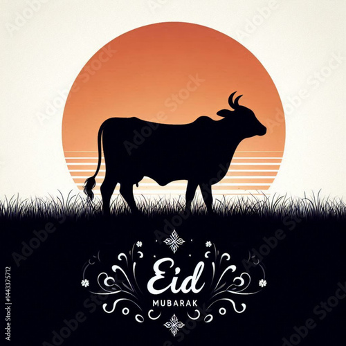 Cow silhouette in a field cow vector cow illustrated cow icon silhouette white background 