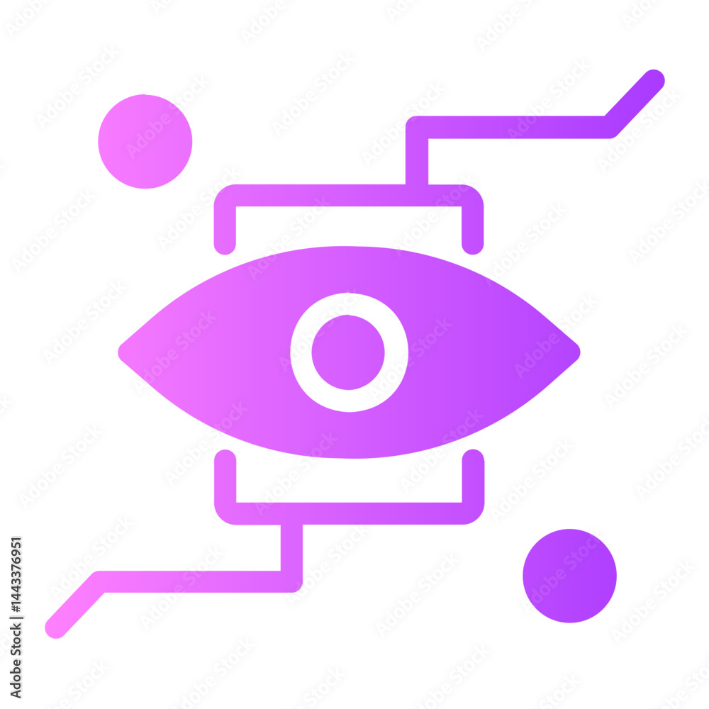 Eye Scanner gradient icon Eye Scanner gradient icon